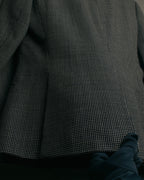 "CELINE" 80's-90's Structured patterned tailored blazer