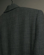 "CELINE" 80's-90's Structured patterned tailored blazer