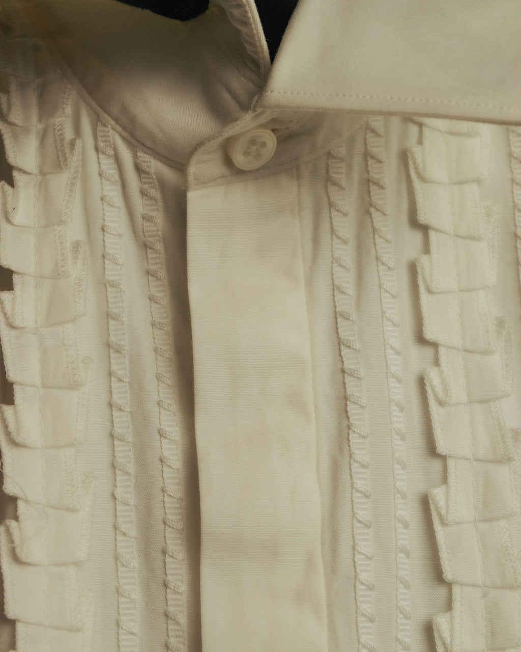 “FENDI” 2000’s Architectural trim dress shirt