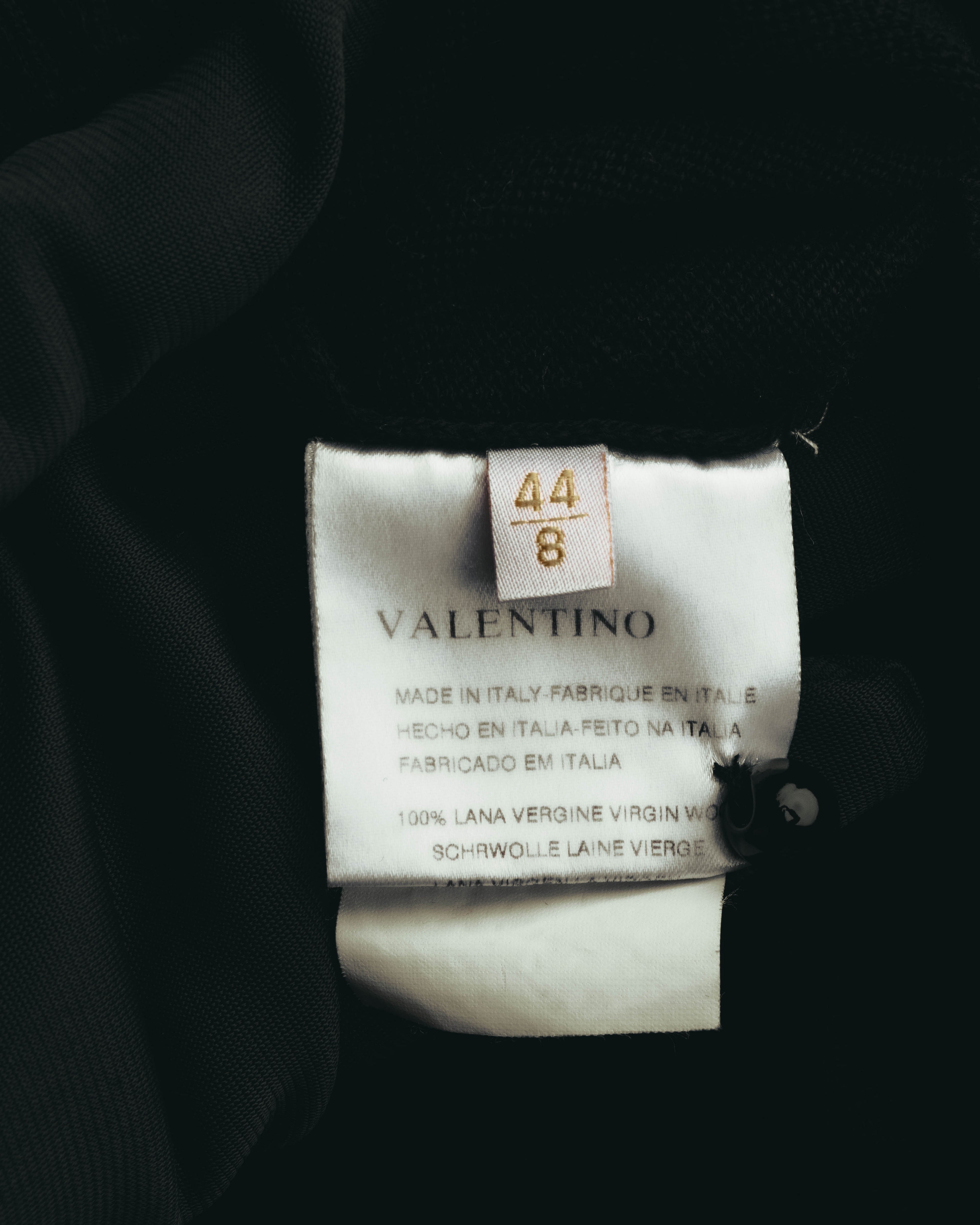 "VALENTINO ROMA" 00's Ruffled virgin wool knit sweater