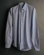 "Hermès" 90's-00's Striped cotton button-down shirt