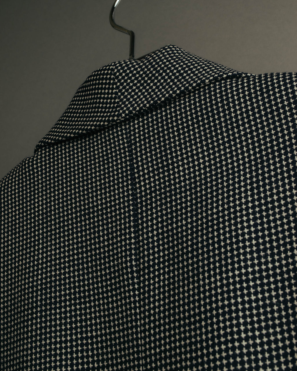"CELINE" 80's-90's Structured patterned tailored blazer