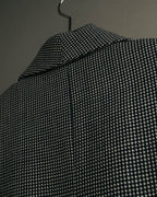 "CELINE" 80's-90's Structured patterned tailored blazer