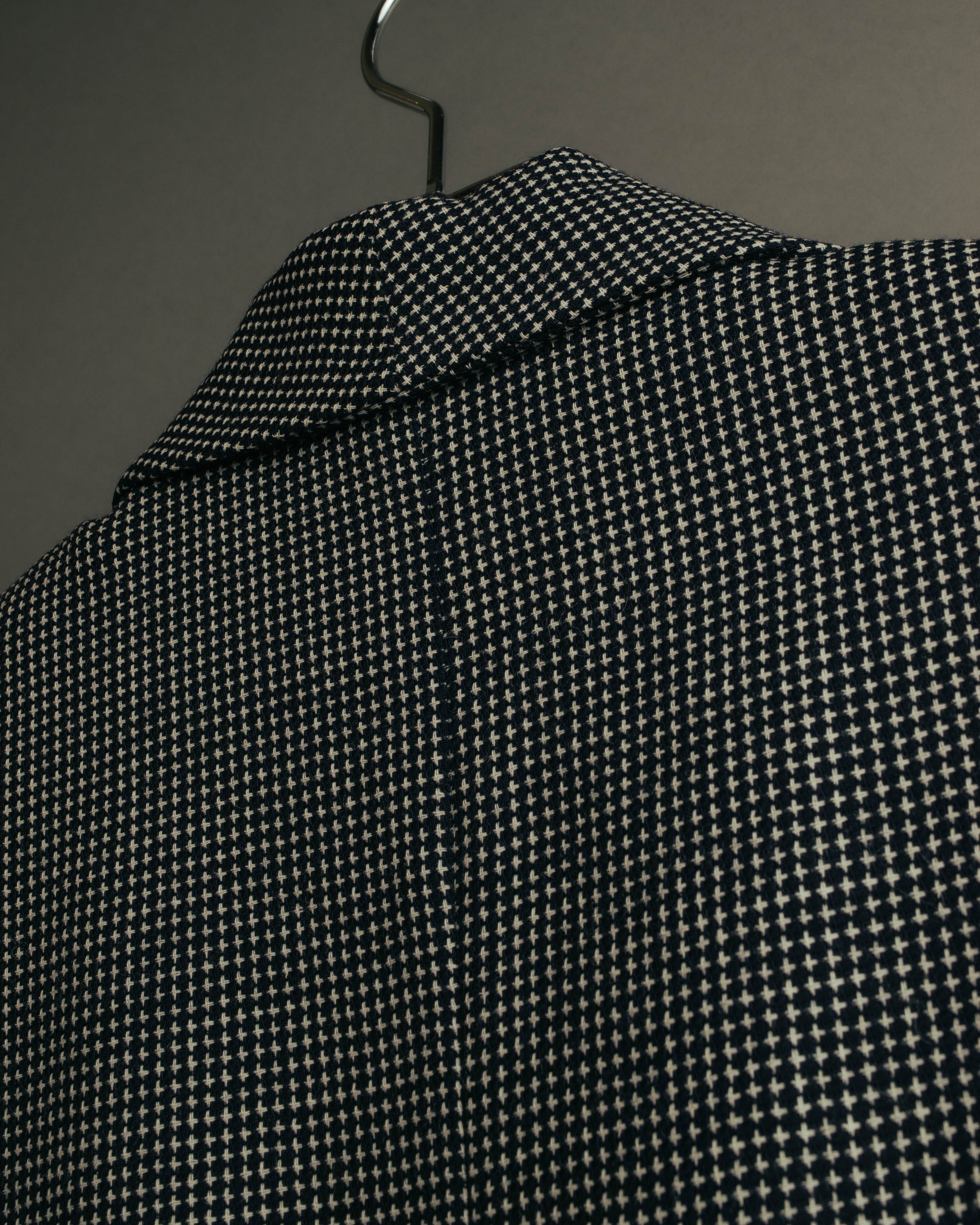 "CELINE" 80's-90's Structured patterned tailored blazer