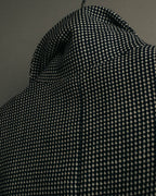 "CELINE" 80's-90's Structured patterned tailored blazer