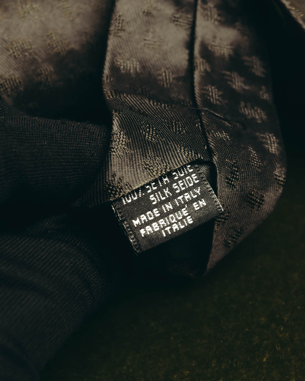 "GIORGIO ARMANI" 90's-00's Dark jacquard silk necktie