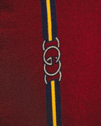 "GUCCI" 80's-90's Classic burgundy silk scarf