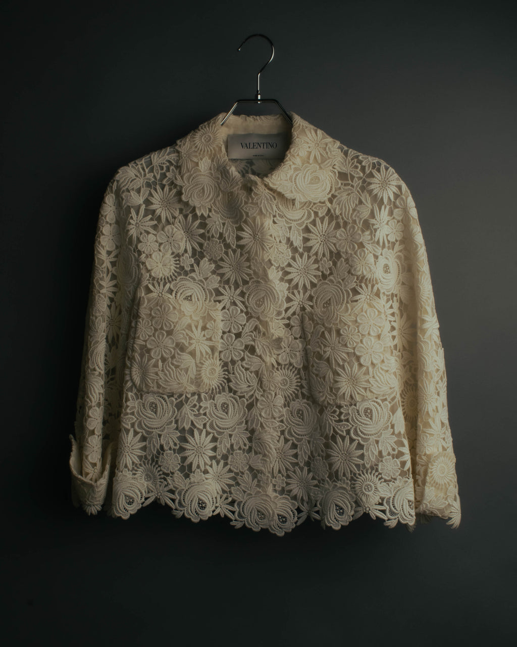 "VALENTINO" 2010's Cropped floral lace jacket