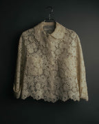 "VALENTINO" 2010's Cropped floral lace jacket