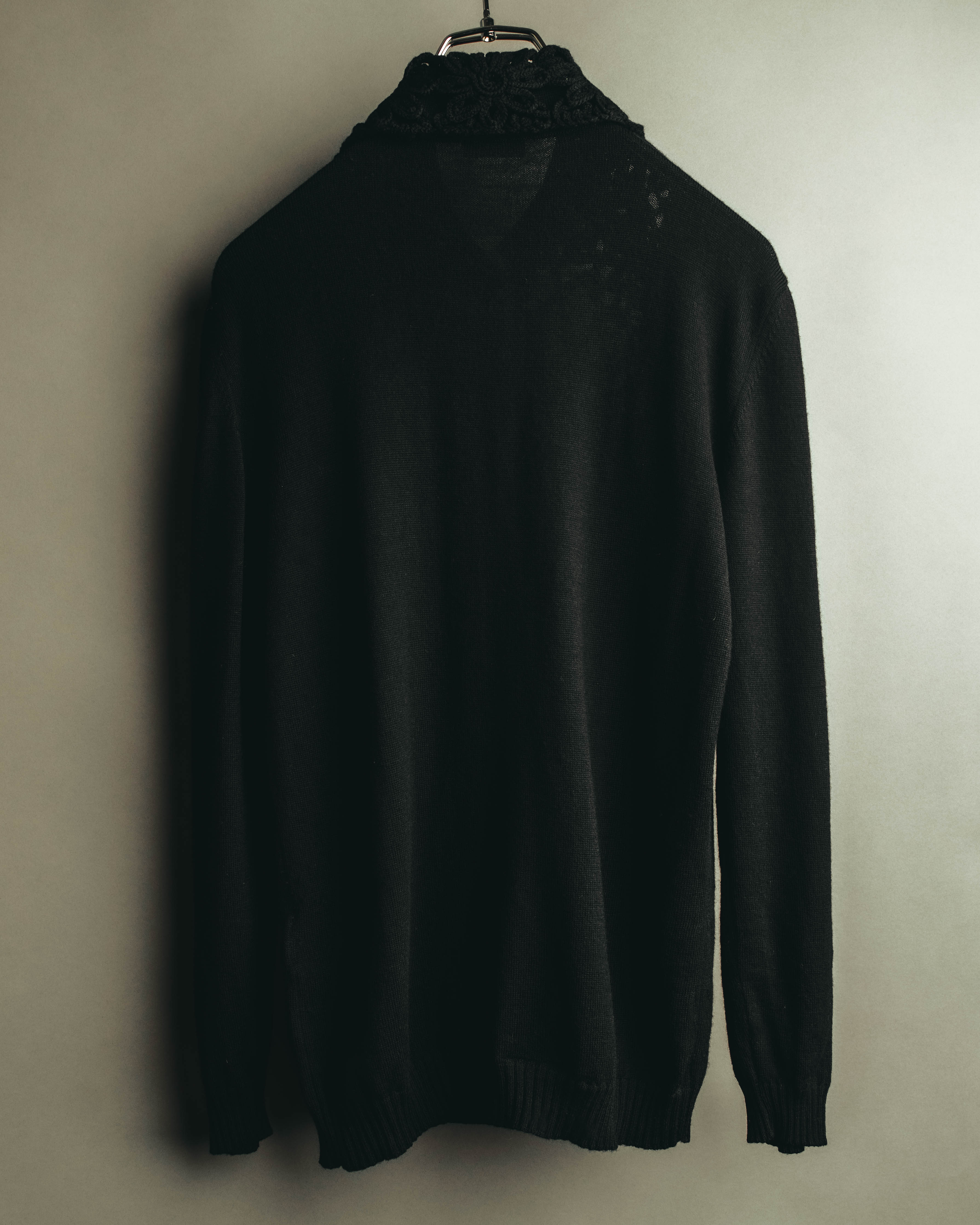 "VALENTINO ROMA" 00's Ruffled virgin wool knit sweater
