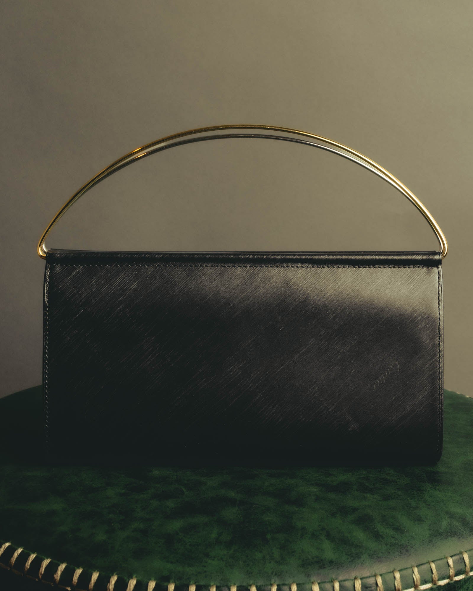 "Cartier" 90's-00's Sculptural leather clutch bag