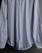 "Hermès" 90's-00's Striped cotton button-down shirt