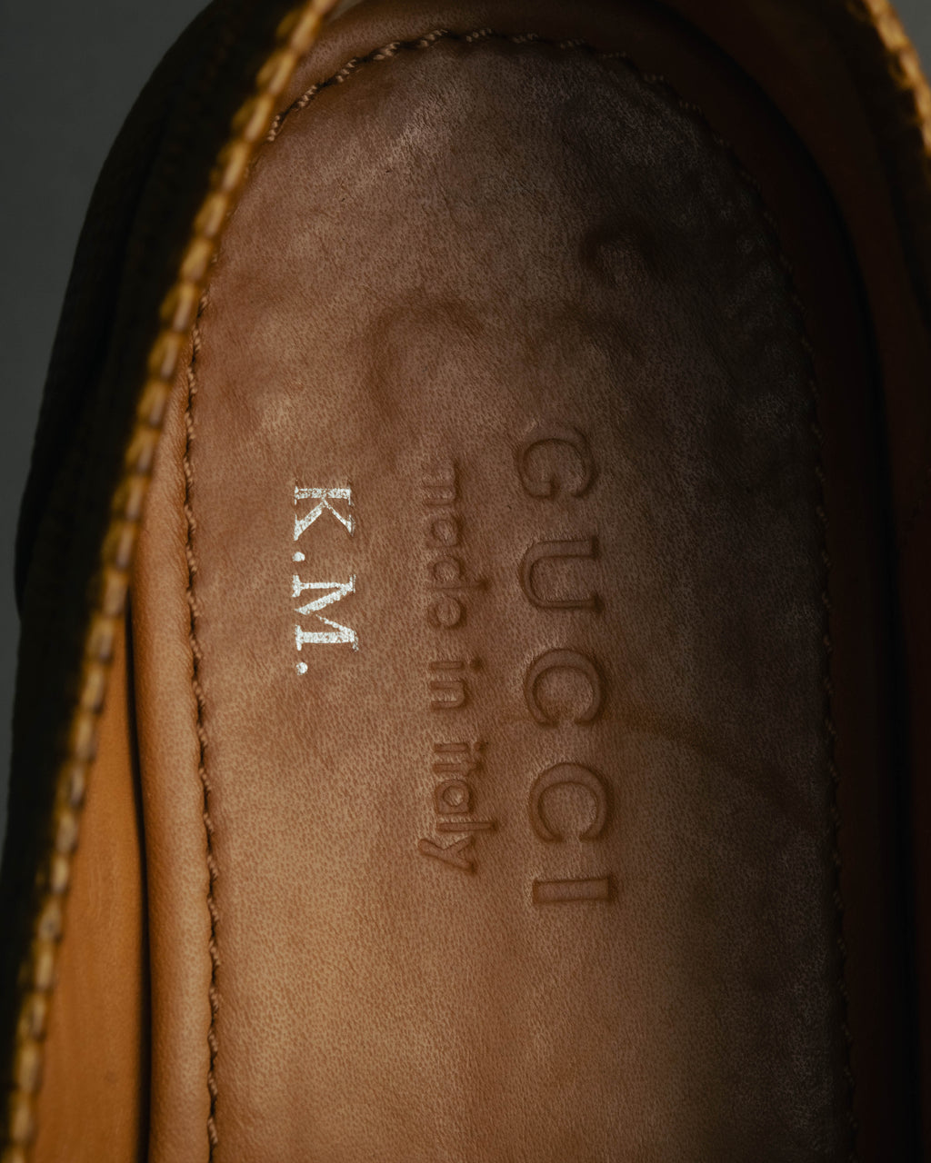 “GUCCI” 2010’s-2020’s Lizard embossed leather horsebit loafers