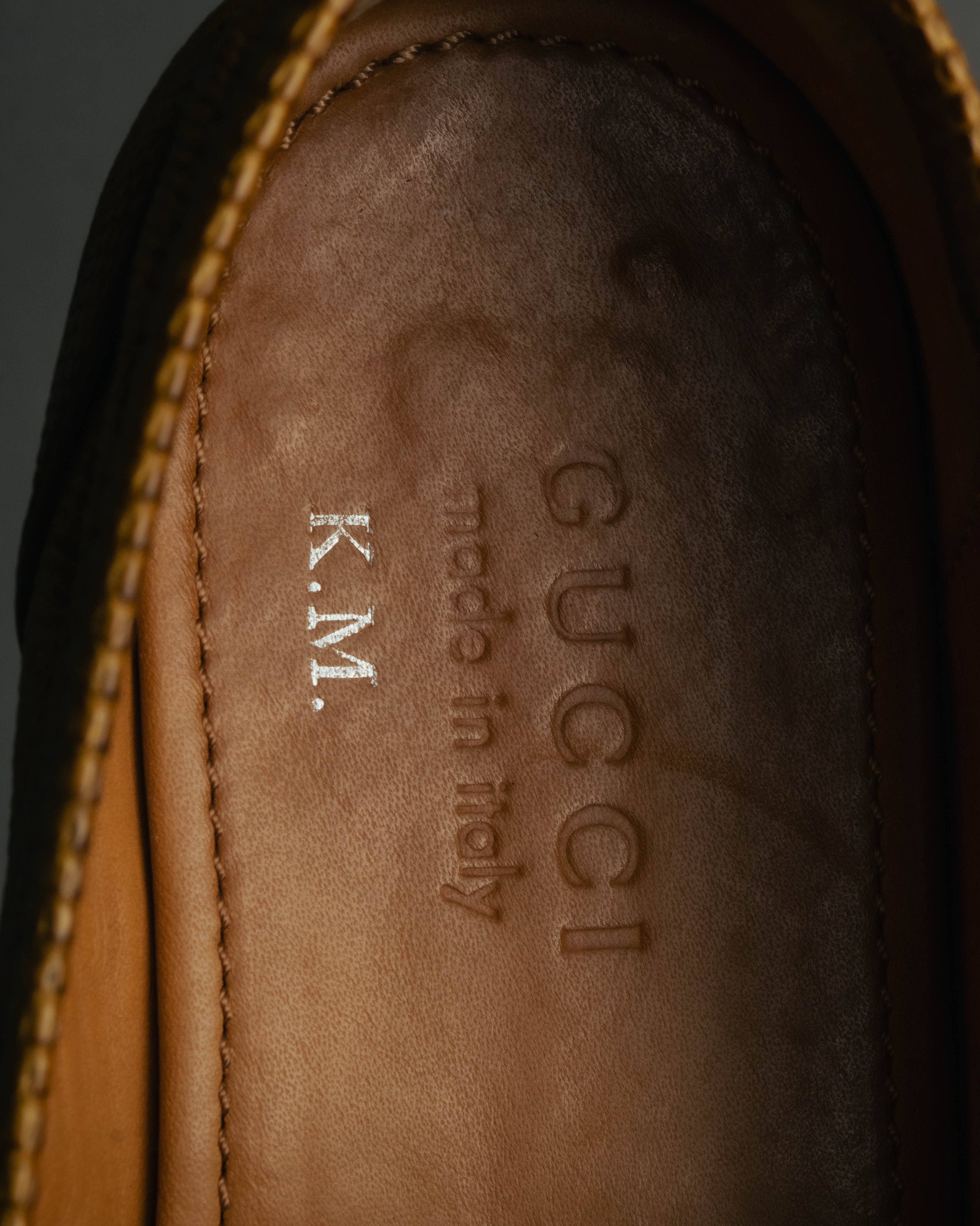 “GUCCI” 2010’s-2020’s Lizard embossed leather horsebit loafers