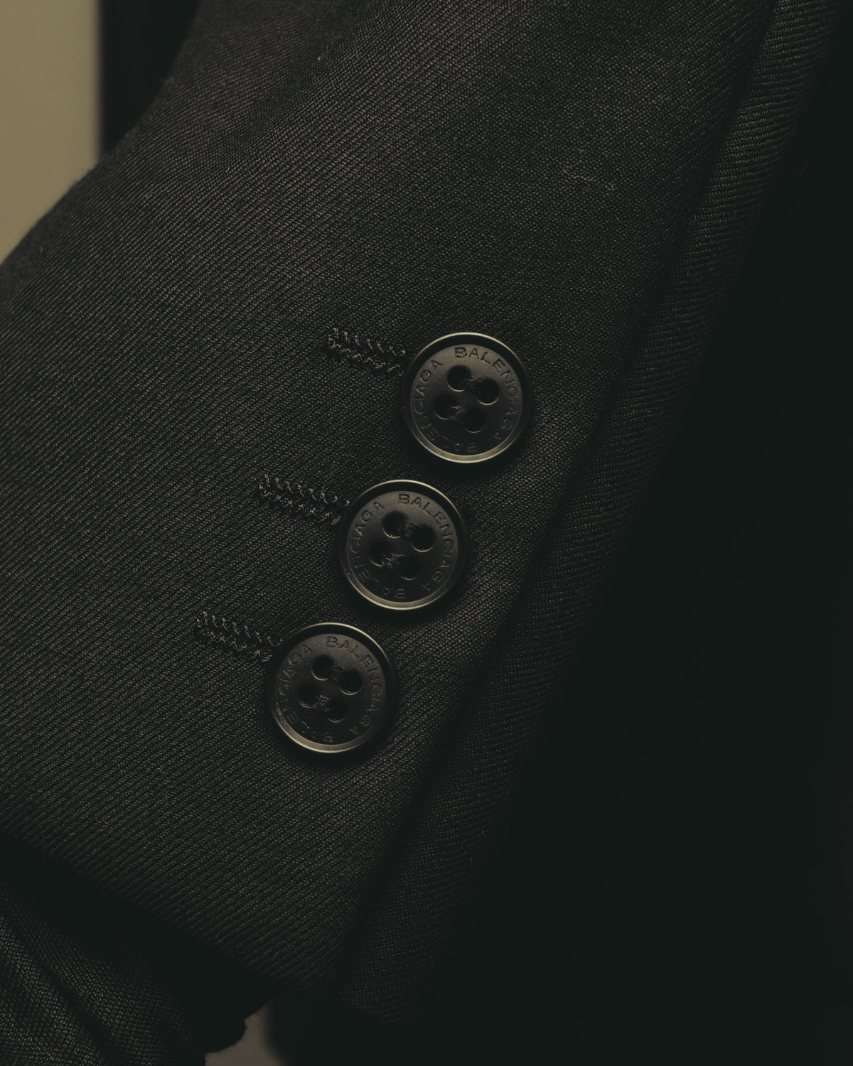"BALENCIAGA" 00's-10's Huddersfield fabric classic tailored jacket
