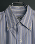 "Hermès" 90's-00's Striped cotton button-down shirt