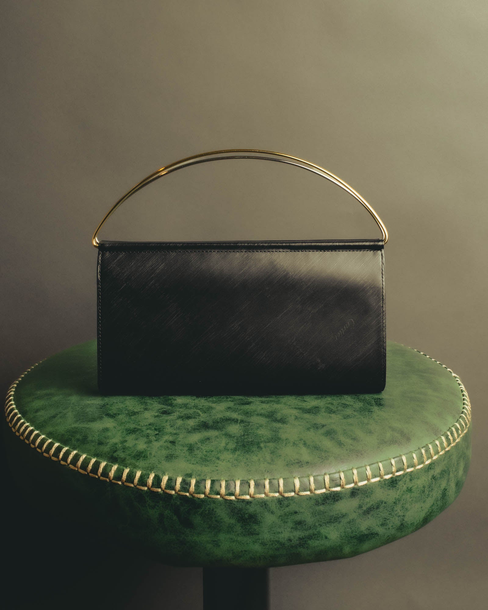 "Cartier" 90's-00's Sculptural leather clutch bag