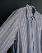 "Hermès" 90's-00's Striped cotton button-down shirt