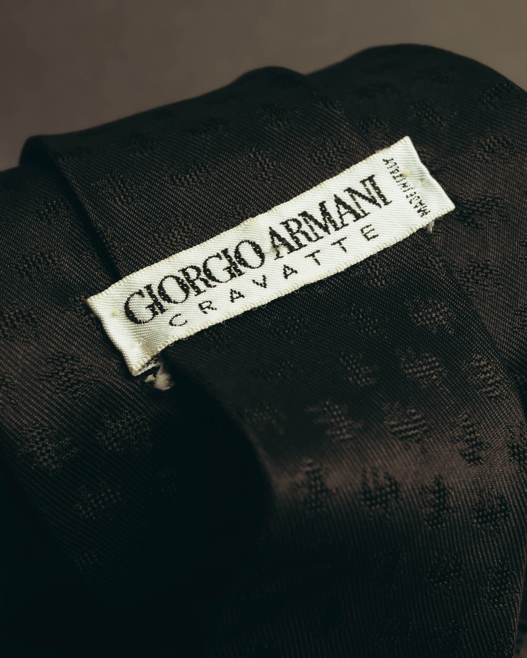 "GIORGIO ARMANI" 90's-00's Dark jacquard silk necktie