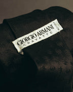 "GIORGIO ARMANI" 90's-00's Dark jacquard silk necktie
