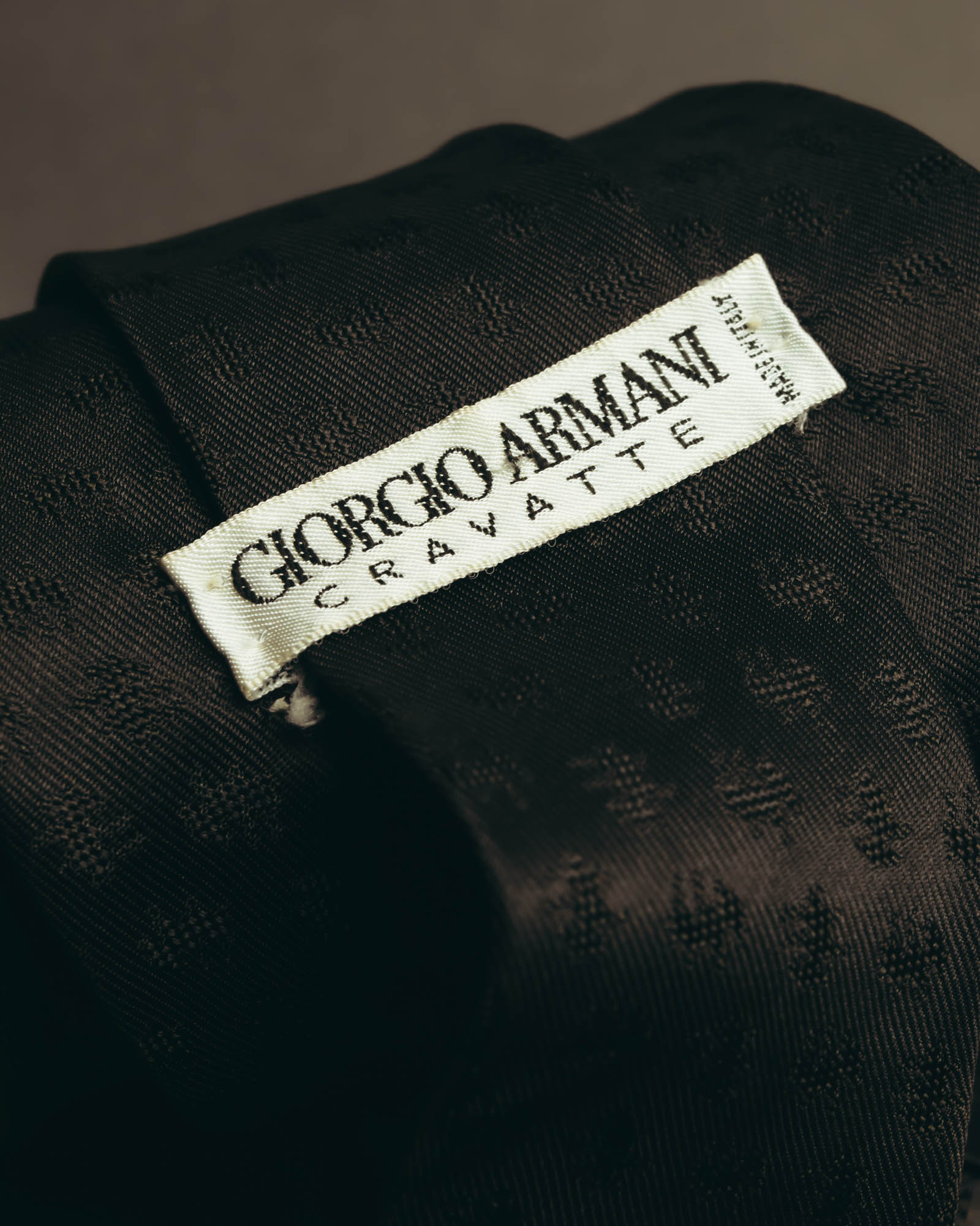 "GIORGIO ARMANI" 90's-00's Dark jacquard silk necktie
