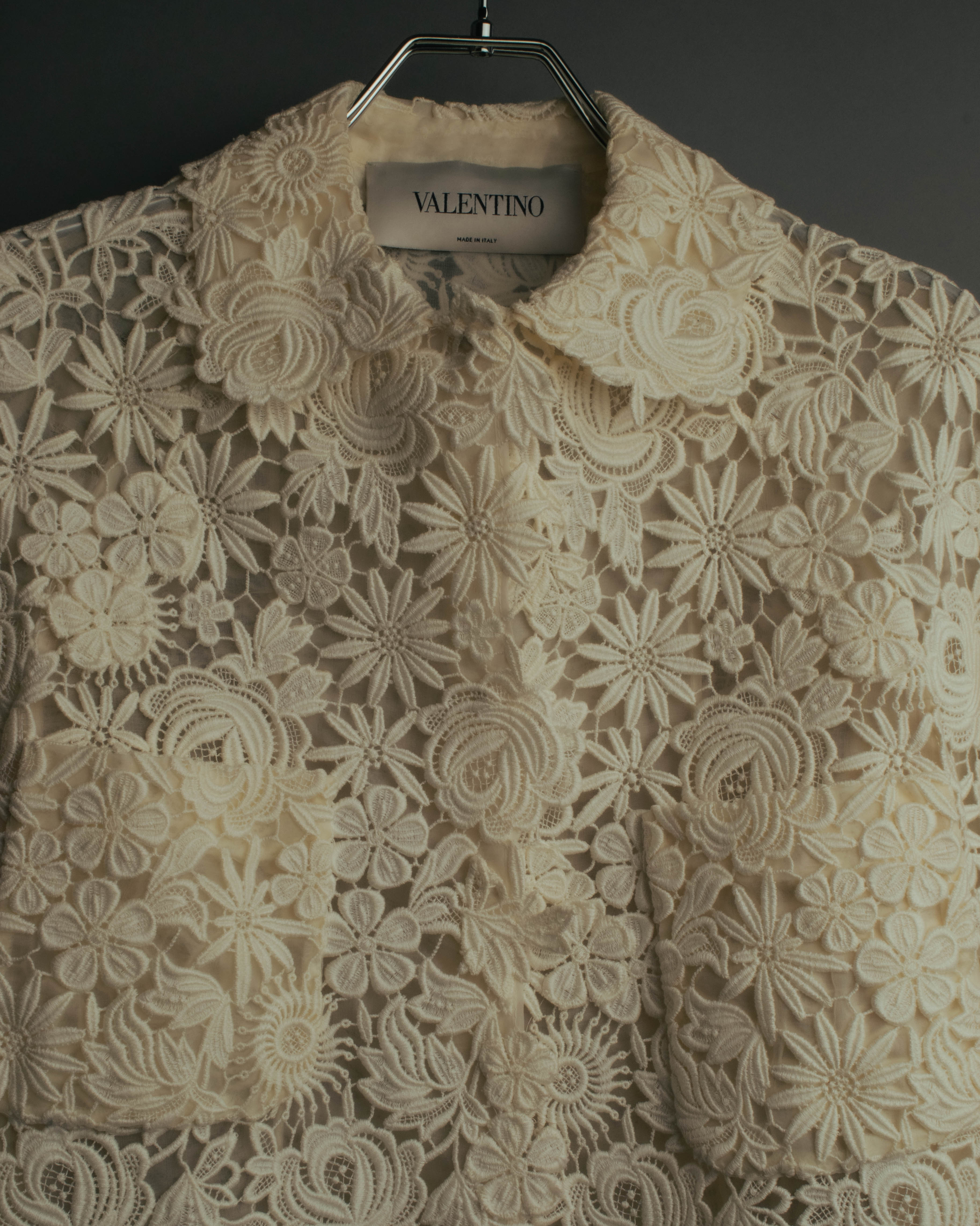"VALENTINO" 2010's Cropped floral lace jacket
