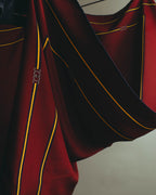 "GUCCI" 80's-90's Classic burgundy silk scarf