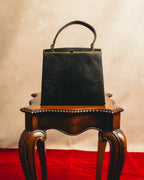 "The Gray Shop" 40's-early 60's Structured reptile embossed leather frame handbag