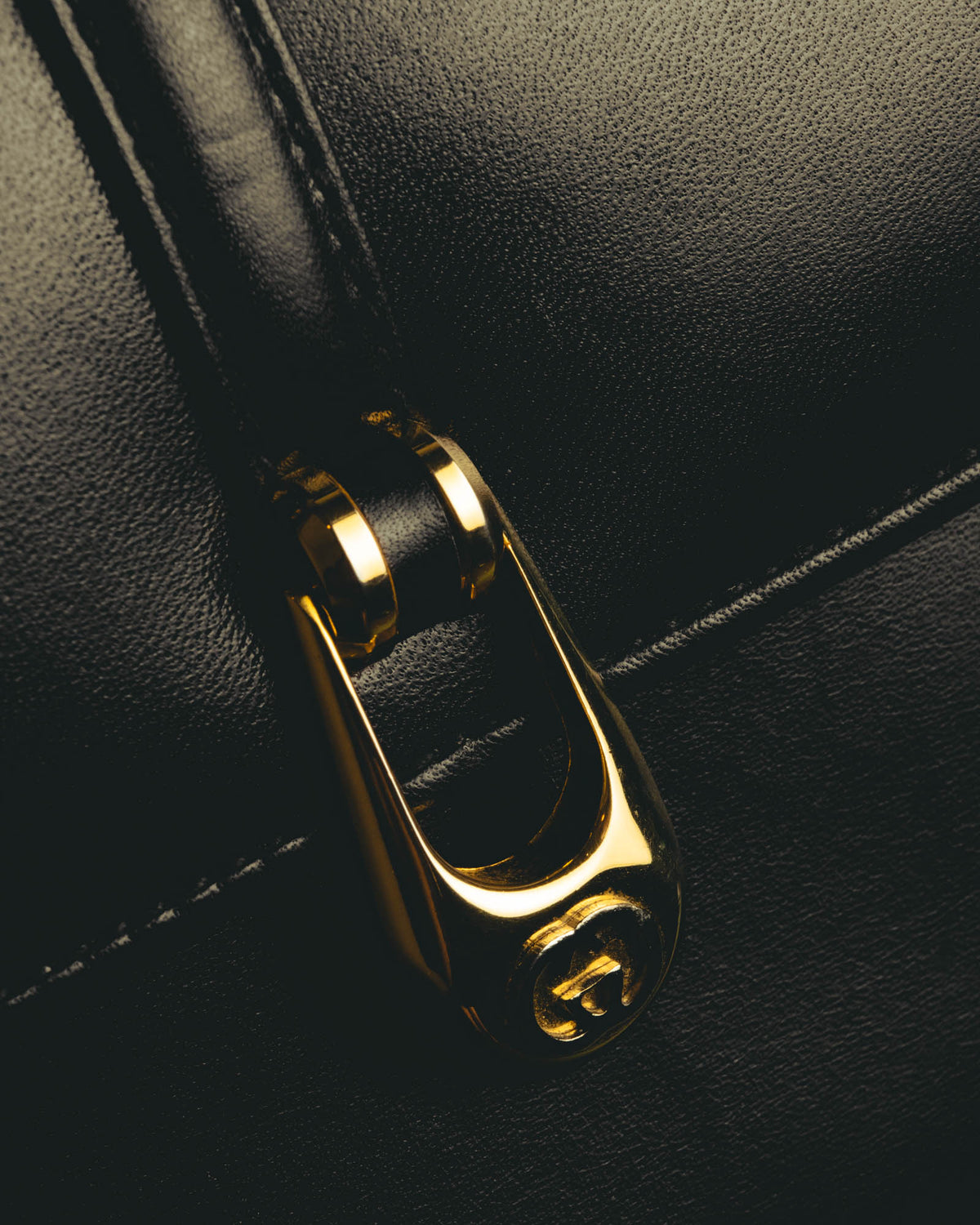 "GUCCI" 70's-80's Classic leather shoulder bag