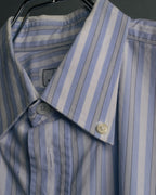 "Hermès" 90's-00's Striped cotton button-down shirt