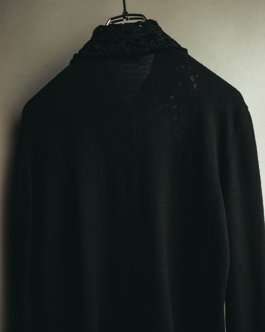 "VALENTINO ROMA" 00's Ruffled virgin wool knit sweater