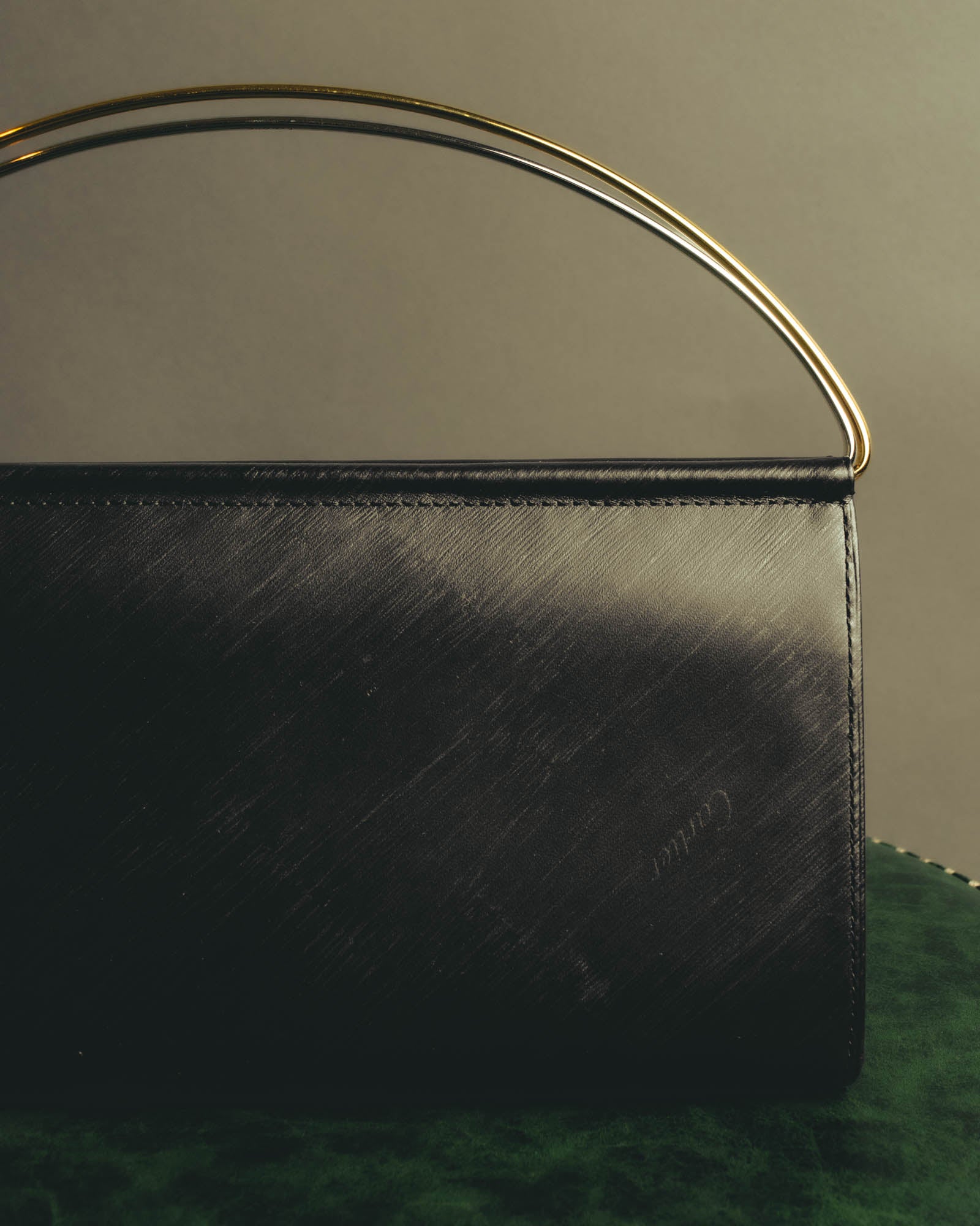 "Cartier" 90's-00's Sculptural leather clutch bag