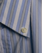 "Hermès" 90's-00's Striped cotton button-down shirt