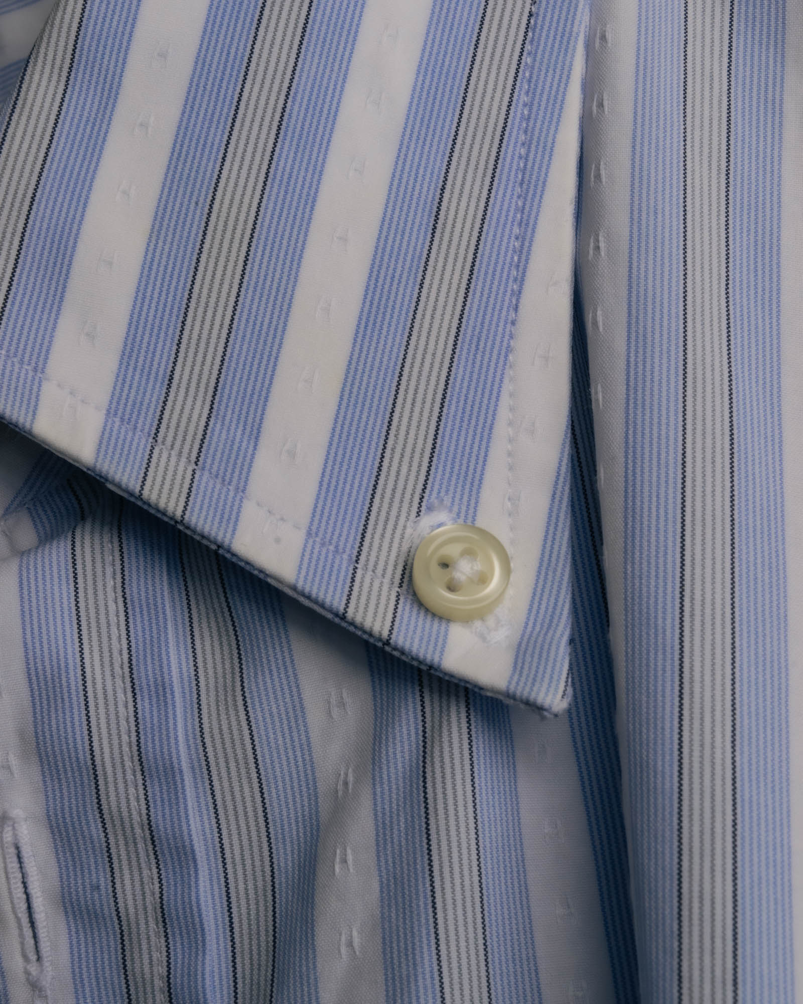 "Hermès" 90's-00's Striped cotton button-down shirt