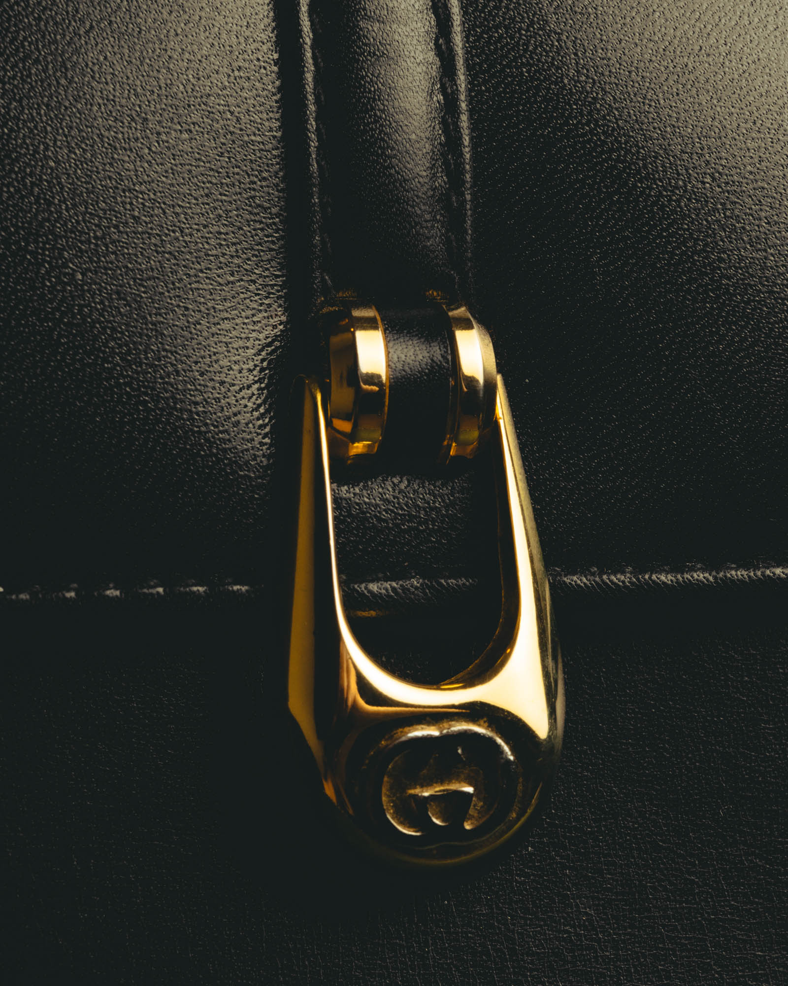 "GUCCI" 70's-80's Classic leather shoulder bag