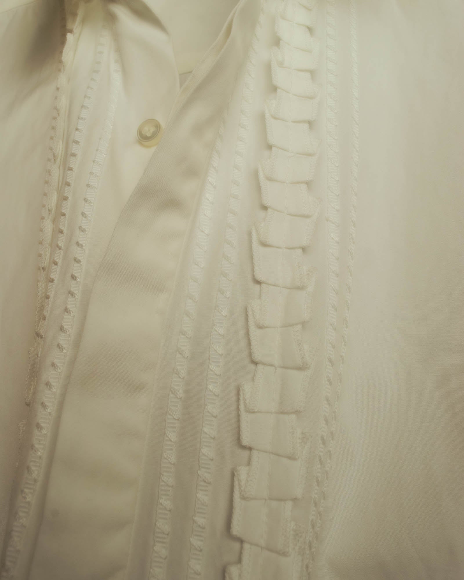 “FENDI” 2000’s Architectural trim dress shirt