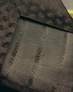 "GIORGIO ARMANI" 90's-00's Dark jacquard silk necktie