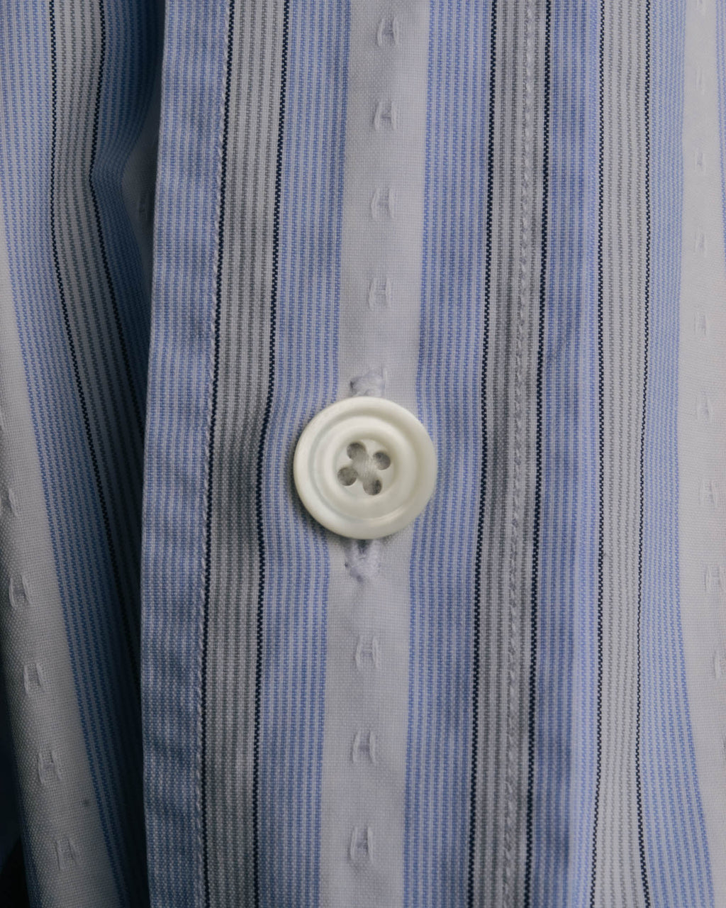 "Hermès" 90's-00's Striped cotton button-down shirt