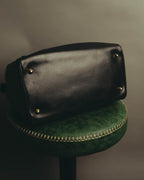 "Burberrys" 80's-90's Grained leather boston bag