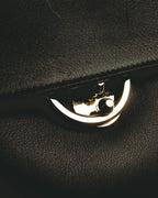 –SPECIAL– "Salvatore Ferragamo" 10's-20's Structured leather top-handle shoulder bag