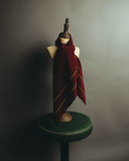 "GUCCI" 80's-90's Classic burgundy silk scarf