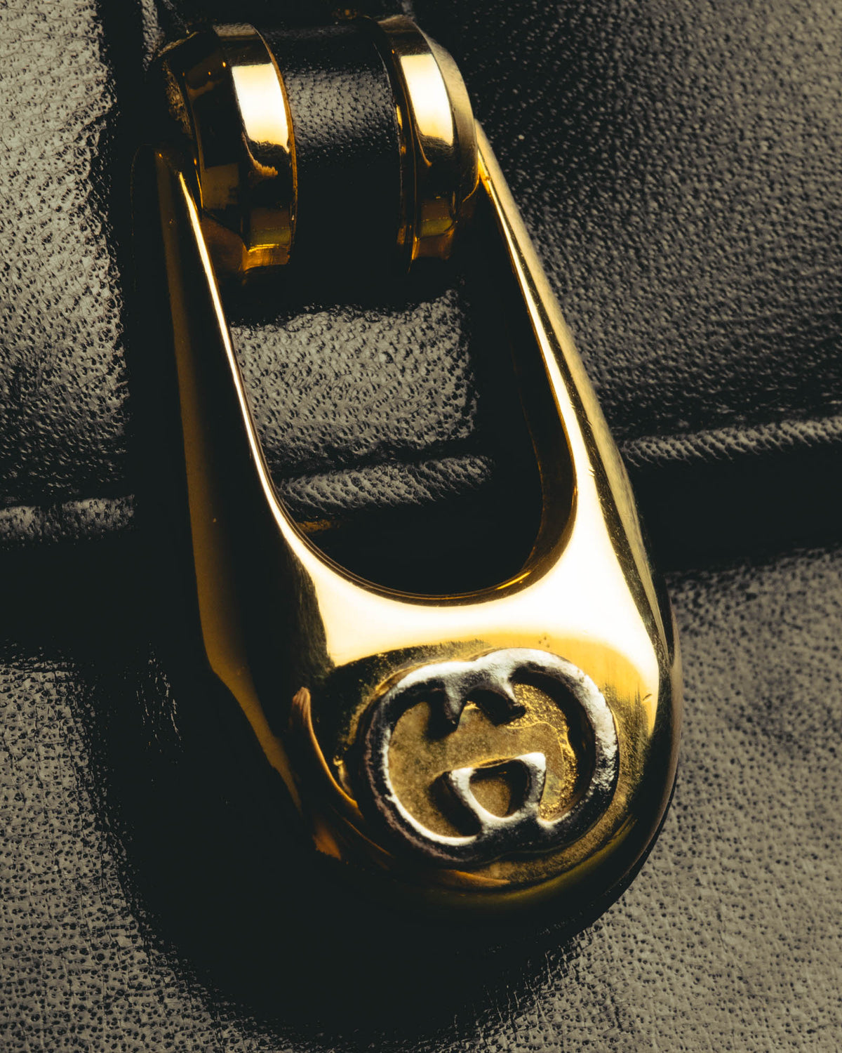 "GUCCI" 70's-80's Classic leather shoulder bag