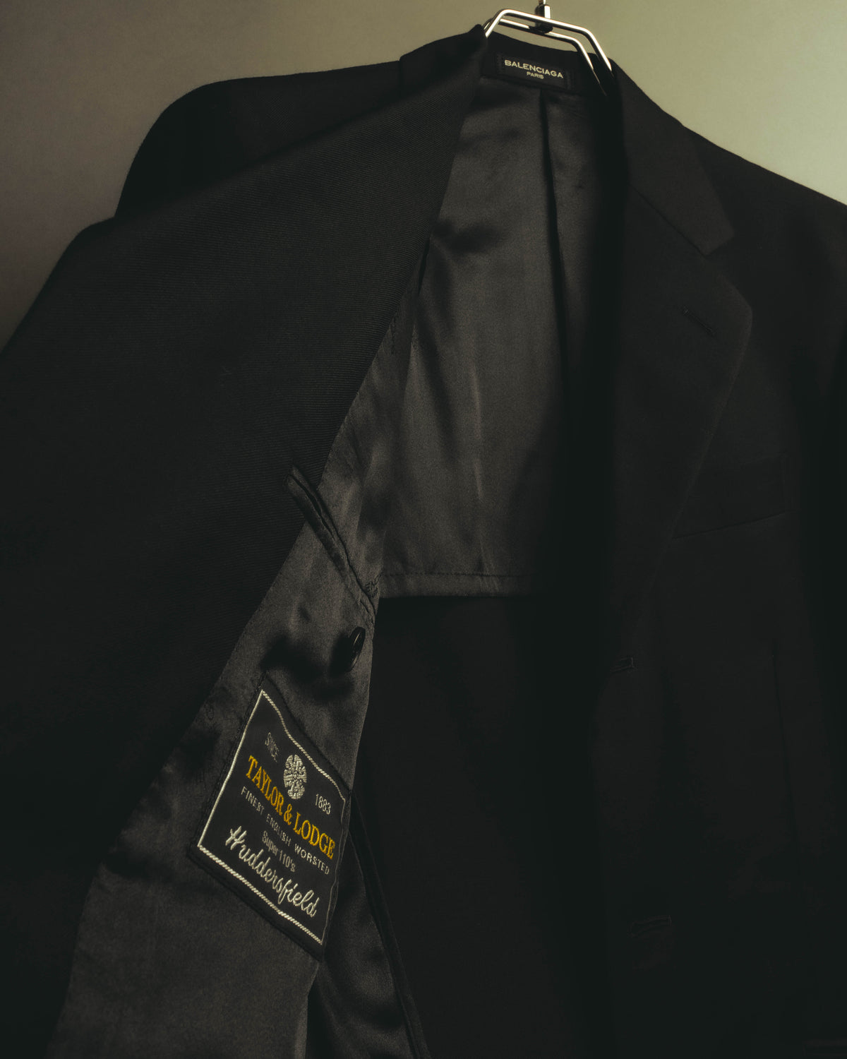 "BALENCIAGA" 00's-10's Huddersfield fabric classic tailored jacket