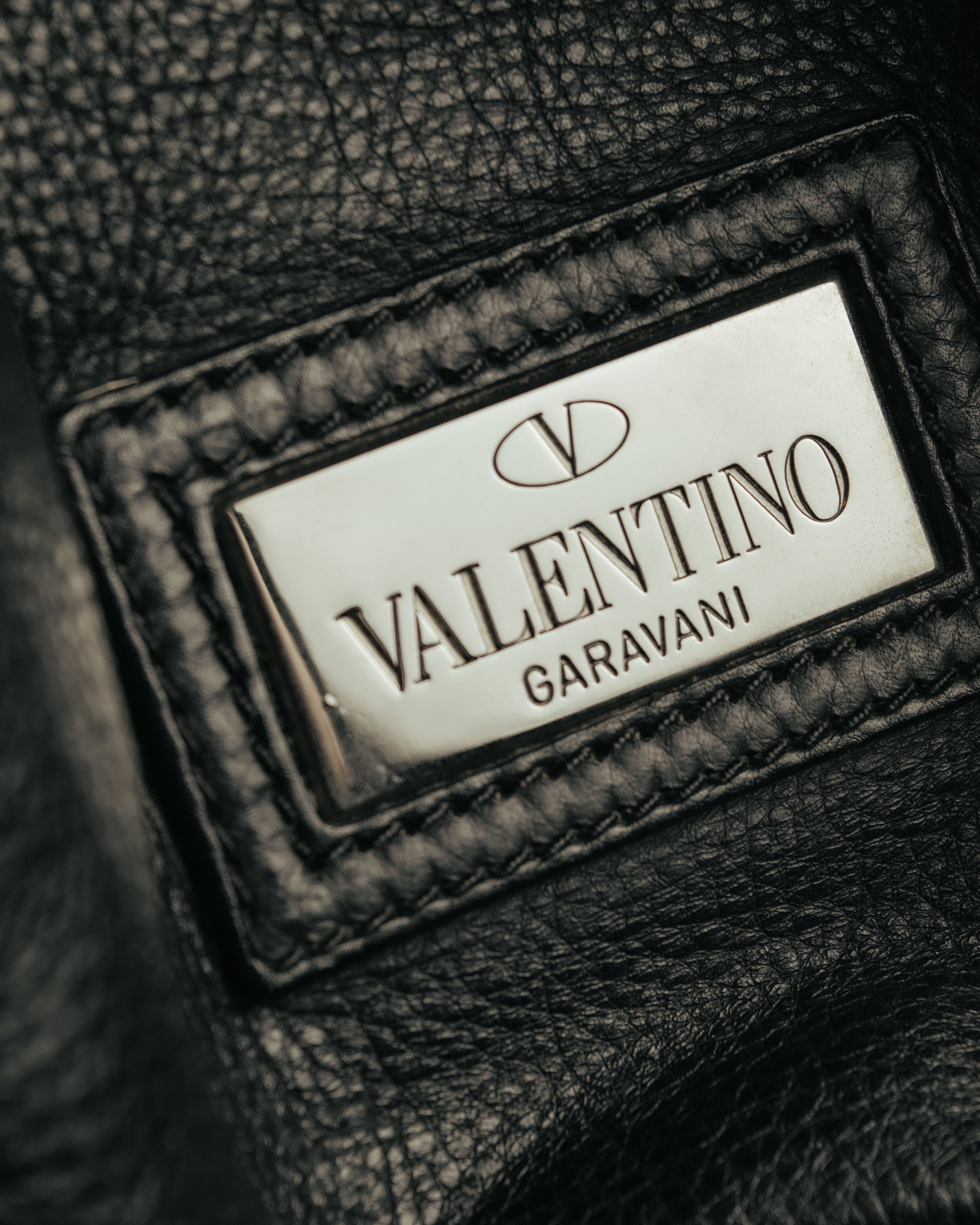 -SPECIAL- “VALENTINO GARAVANI” 2006-2009 Histoire whipstitch leather tote bag