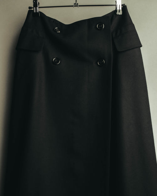 "JIL SANDER" 00's-10's Minimal wool wrap skirt