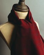 "GUCCI" 80's-90's Classic burgundy silk scarf