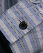 "Hermès" 90's-00's Striped cotton button-down shirt