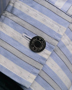 "Hermès" 90's-00's Striped cotton button-down shirt