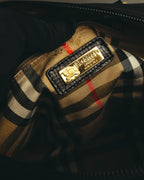 "Burberrys" 80's-90's Grained leather boston bag
