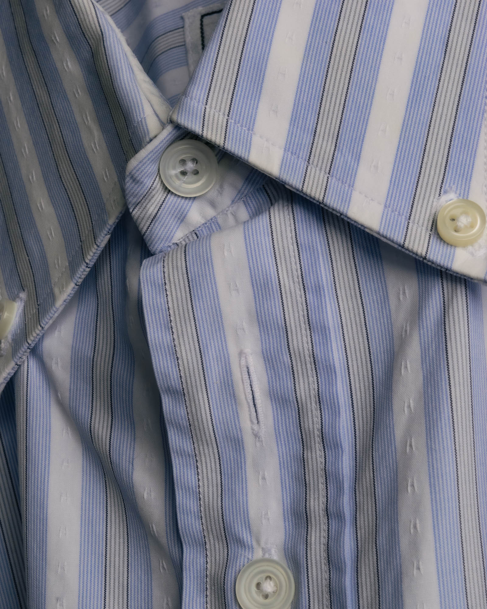 "Hermès" 90's-00's Striped cotton button-down shirt